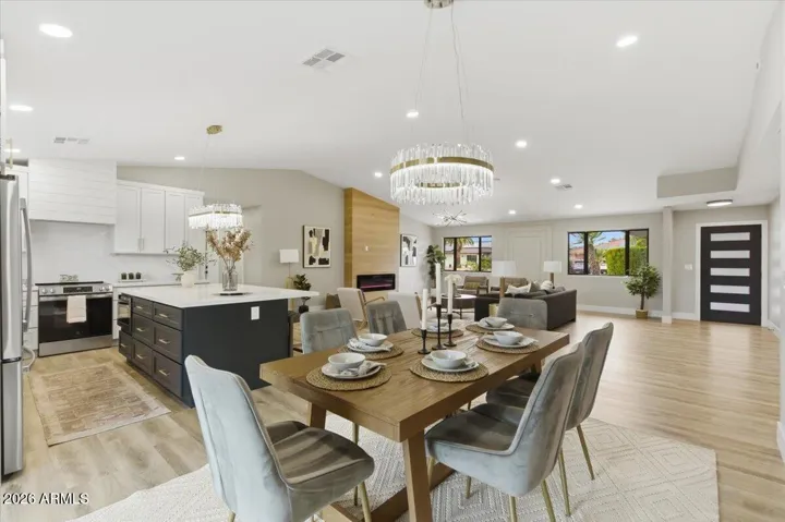 Formal Dining Area! Custom Bar! New Smooth Wall Texture! Custom bar!