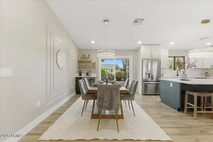 Formal Dining Area! Custom Bar! New Smooth Wall Texture! Custom bar!