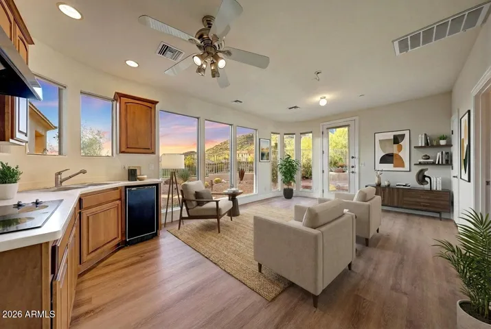 Featuring a kitchenette for added guest convenience