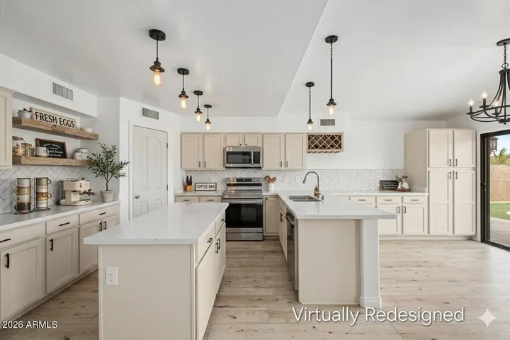 Virtually redesigned kitchen layout #2