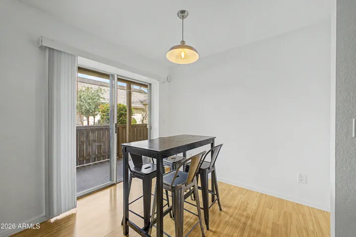 Dining room with slider to Patio