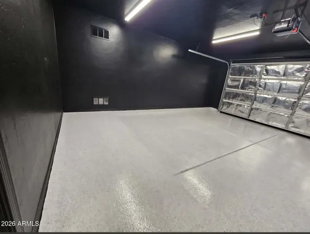 Garage is fully insulated with epoxy flooring and a mini-split.