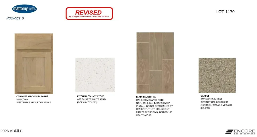 Interior design selections