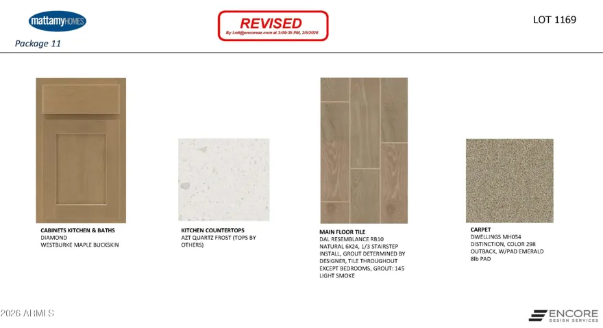Interior design selections