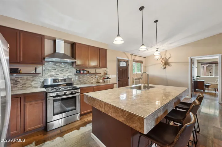 Granite countertops, plenty of storage.