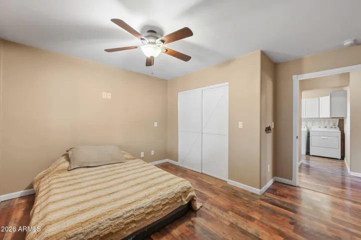 Guest Bedroom has Deep, Lighted Closet.