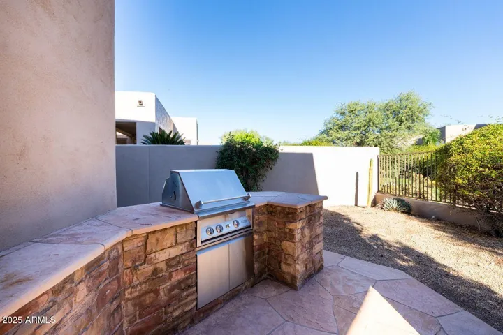 Built-in grill on the patio.