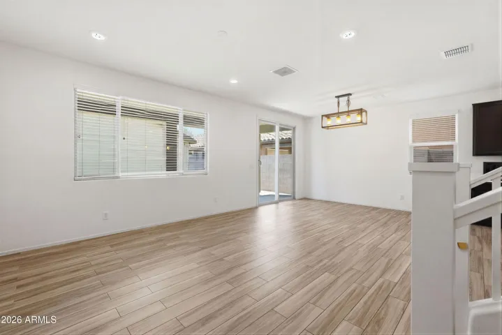 Open Concept Living and Dining Room + Kitchen