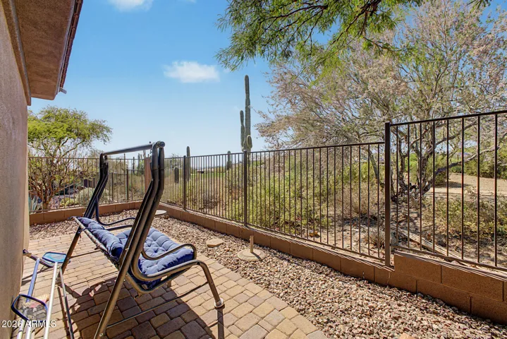 Behind the casita, sitting area