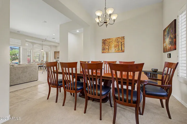 Large dining room for family gatherings