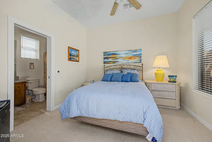 Casita has a bedroom and full bathroom