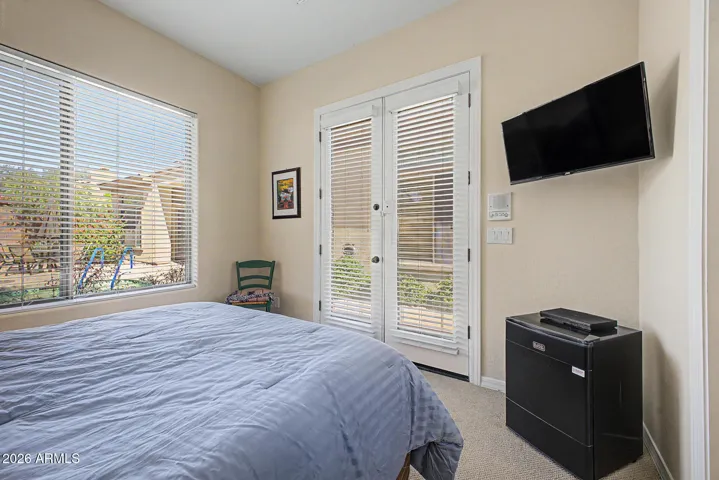 Casita has a bedroom and full bathroom