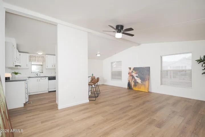 SOARING CEILINGS IN GREAT ROOM.