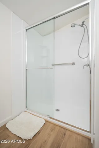 PRIMARY BATH LO THRESHOLD SHOWER.
