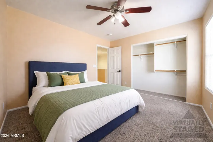 One of the three additional upstairs bedrooms.