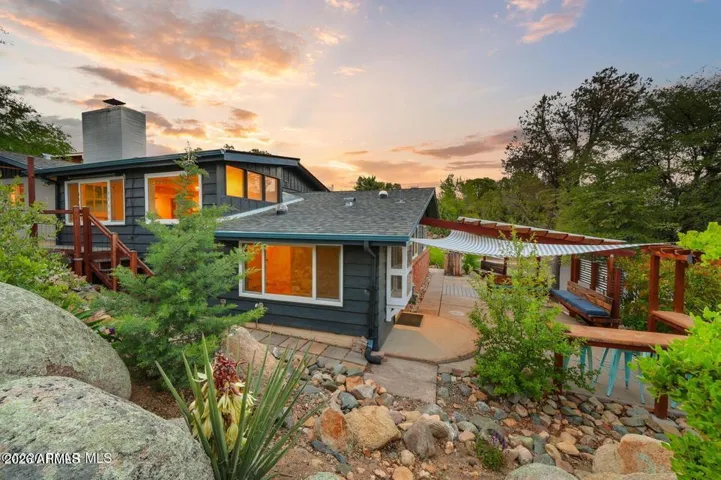 Beautifully landscaped, with abundant plant life.