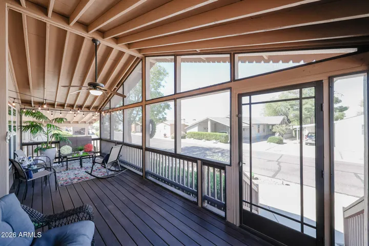 Deck is screened in for privacy