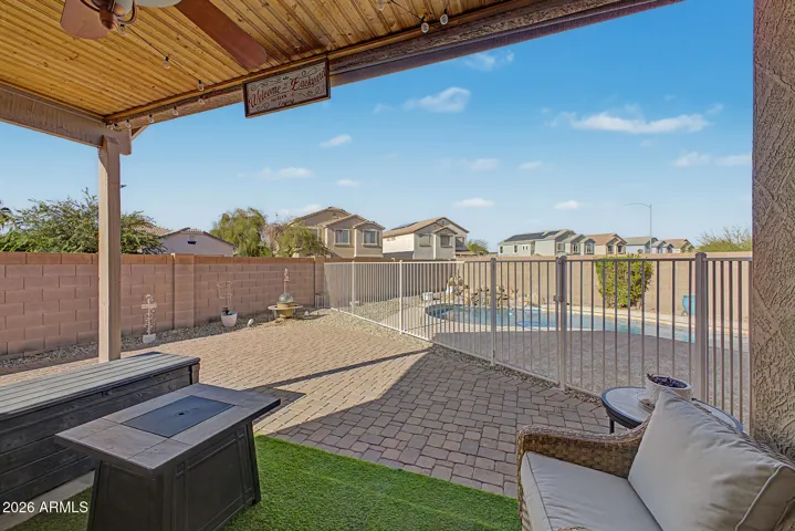 Relax with your coffee every morning on your wonderful covered back patio.