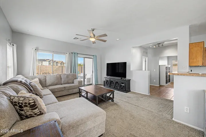 Nice size family room is great for entertaining and lleads out to your wonderful back yard.