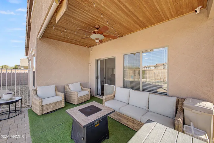 Enjoy your back yard from your comfy covered back patio.