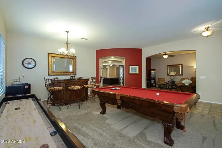 Looks into Kitchen/Great room and Den