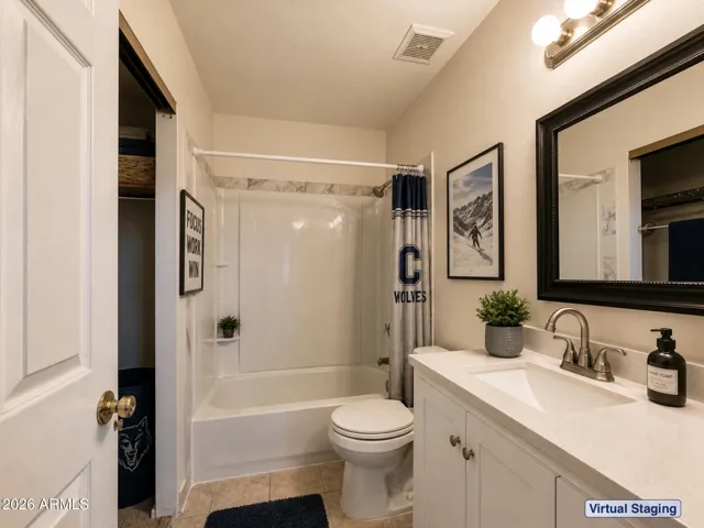 each bedroom has a bath