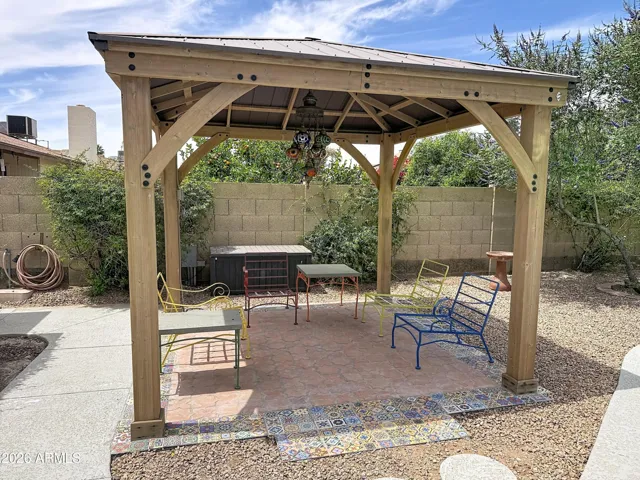 Beautiful gazebo overlook the pool