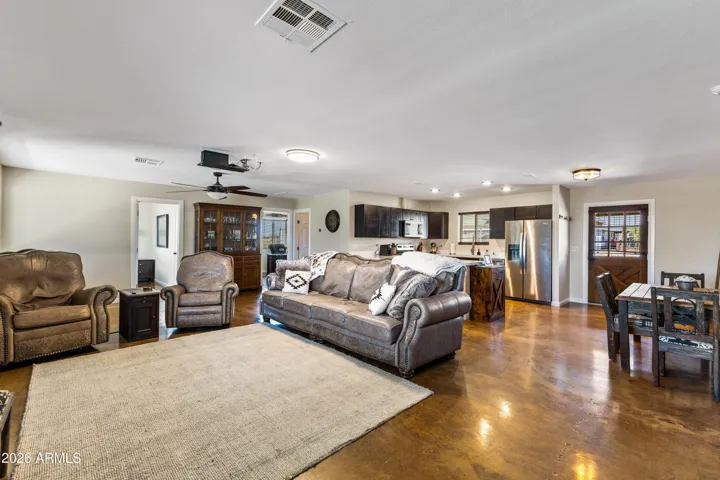 Great Room, Stained Concrete