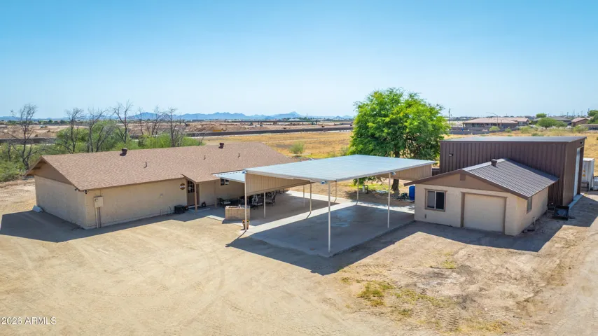 Back of Home, Patio, Large Shade, Shop and Detached