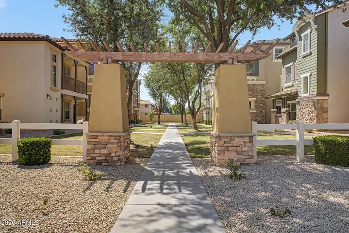 The neighborhood features lots of green space