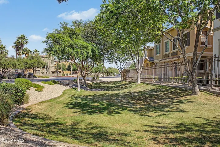 The neighborhood features lots of green space