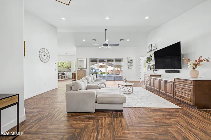 Foyer entry open to great room and backyard access