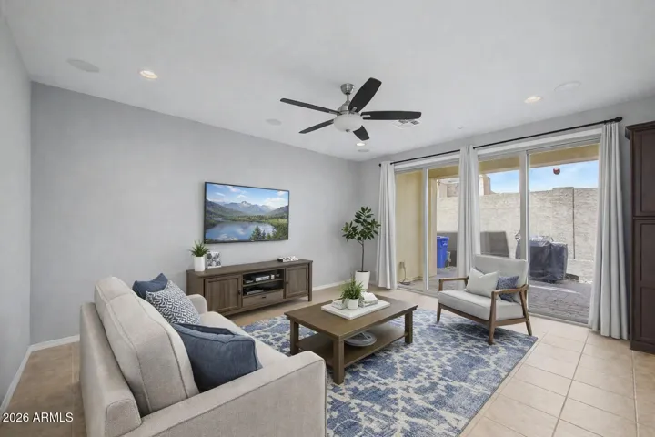 Virtually staged Living Room 1