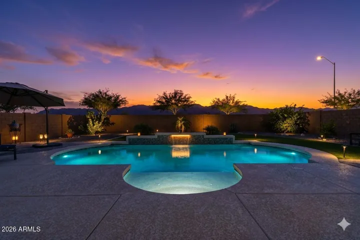This photo has virtual twilight and lighting.