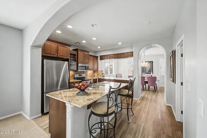 Kitchen w/ eat in island- New LVP flooring