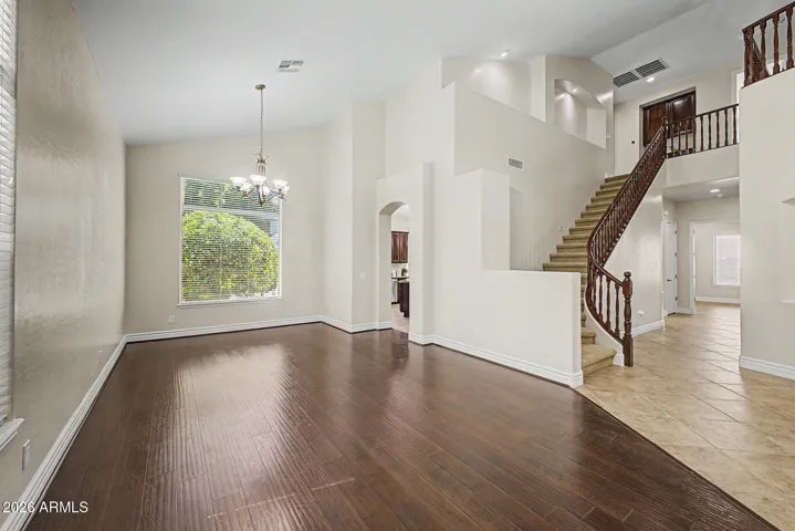 Formal Dining area and staircase view