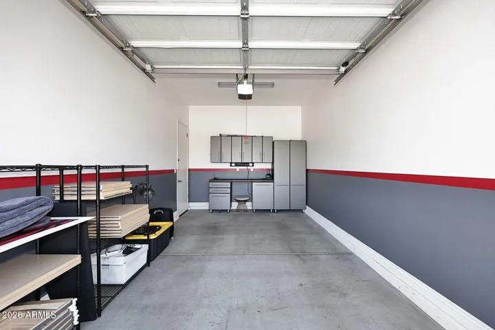 with additional storage cabinets.