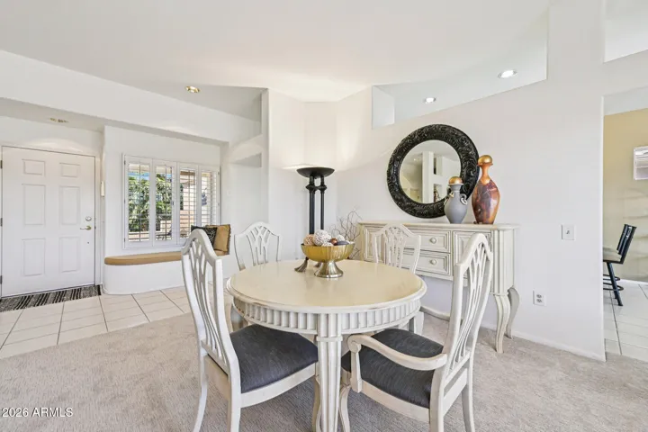 The dining area