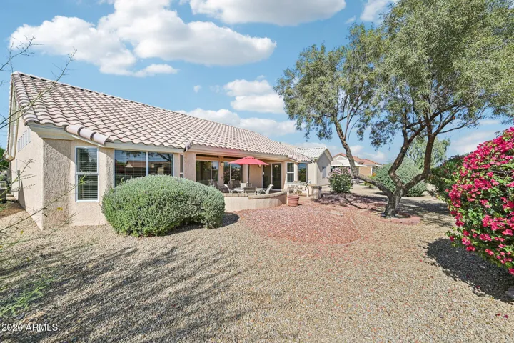 The covered and open patio