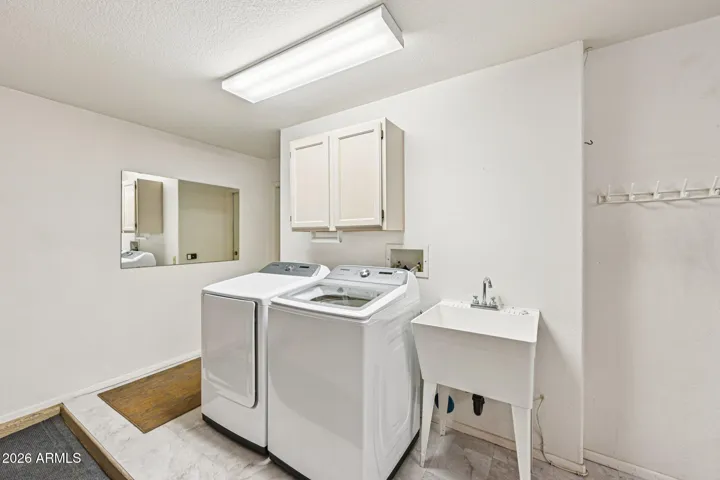 The laundry area