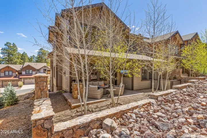 Aspen tree-lined backyard!