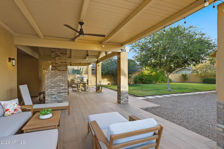 with Built-In Brick Fireplace
