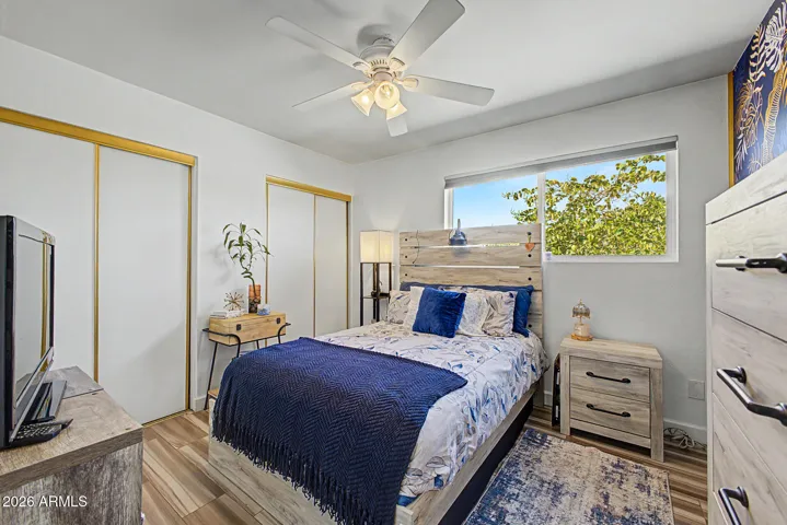 2nd bedroom with two closets and natural light