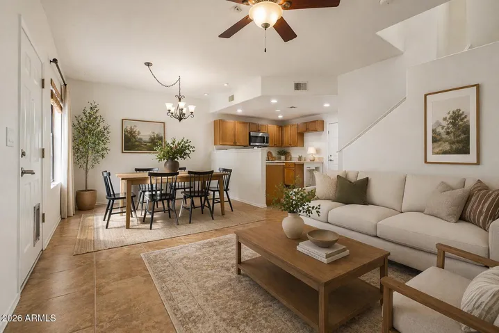 Virtually Staged Living & Dining