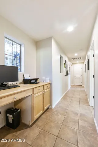 Hallway with desk/work center