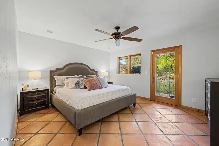 Master Bedroom with direct access to back yard
