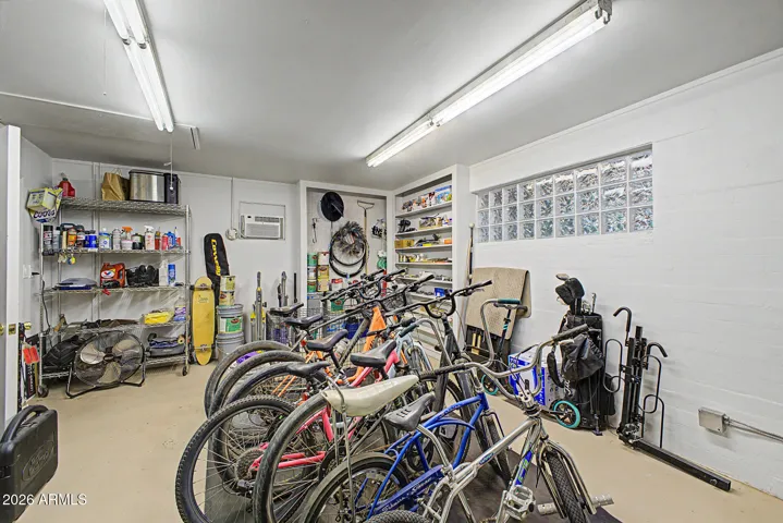 Storage room 13x20 off main 2 car garage. Also temperature controlled