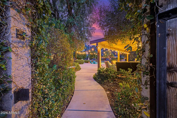Backyard entrance off driveway
