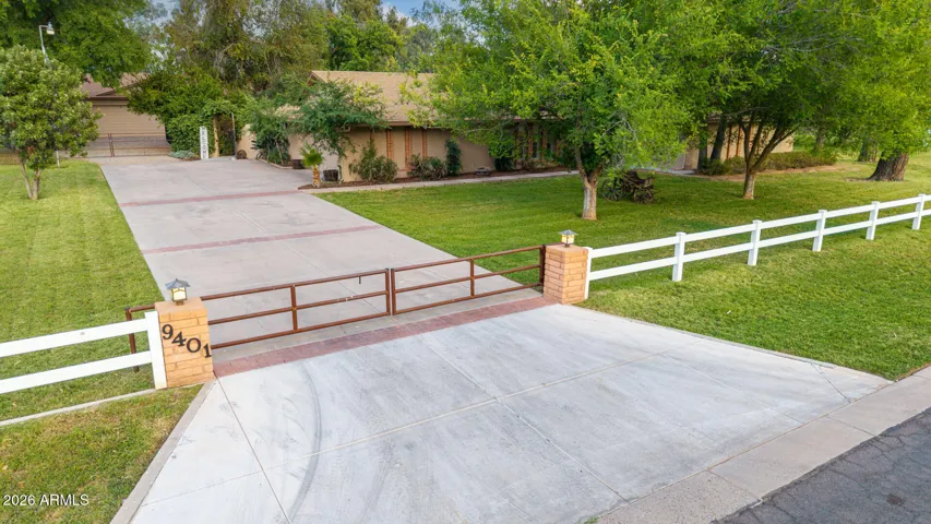 Gated front entrance