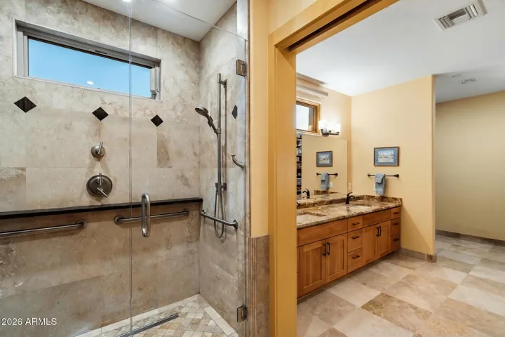 Glass shower doors added